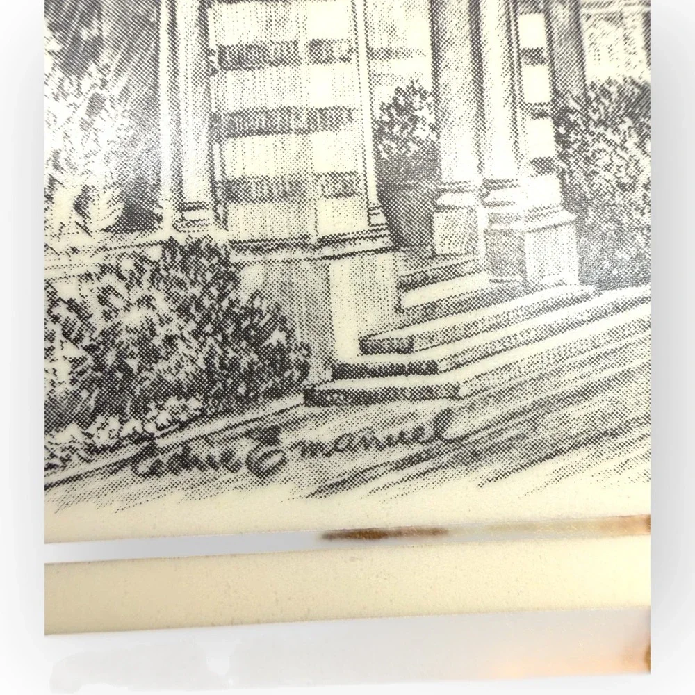 Vtg Pimpernel Cedric Emanuel Australian Landmark Coasters Set 9 Sketch Adelaide